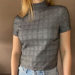 Plaid Turtleneck Shirt